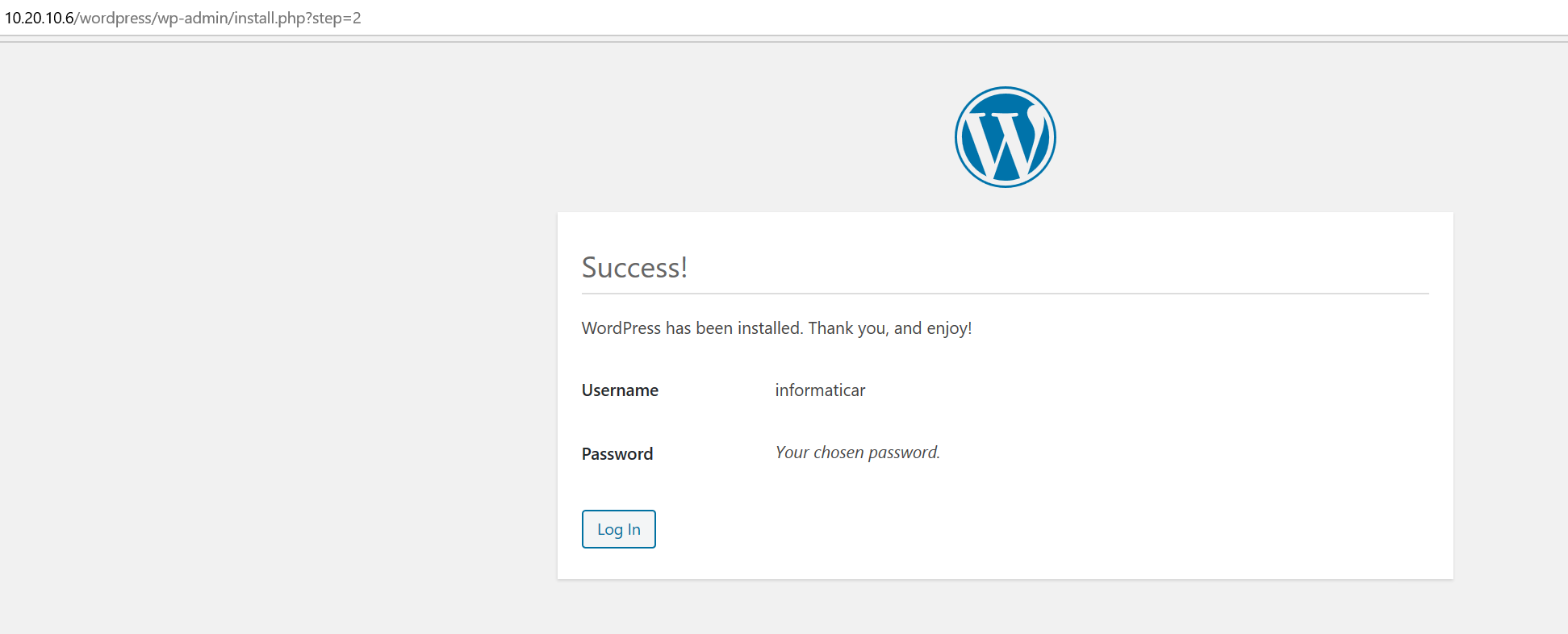 Wp installing. Установка WORDPRESS.