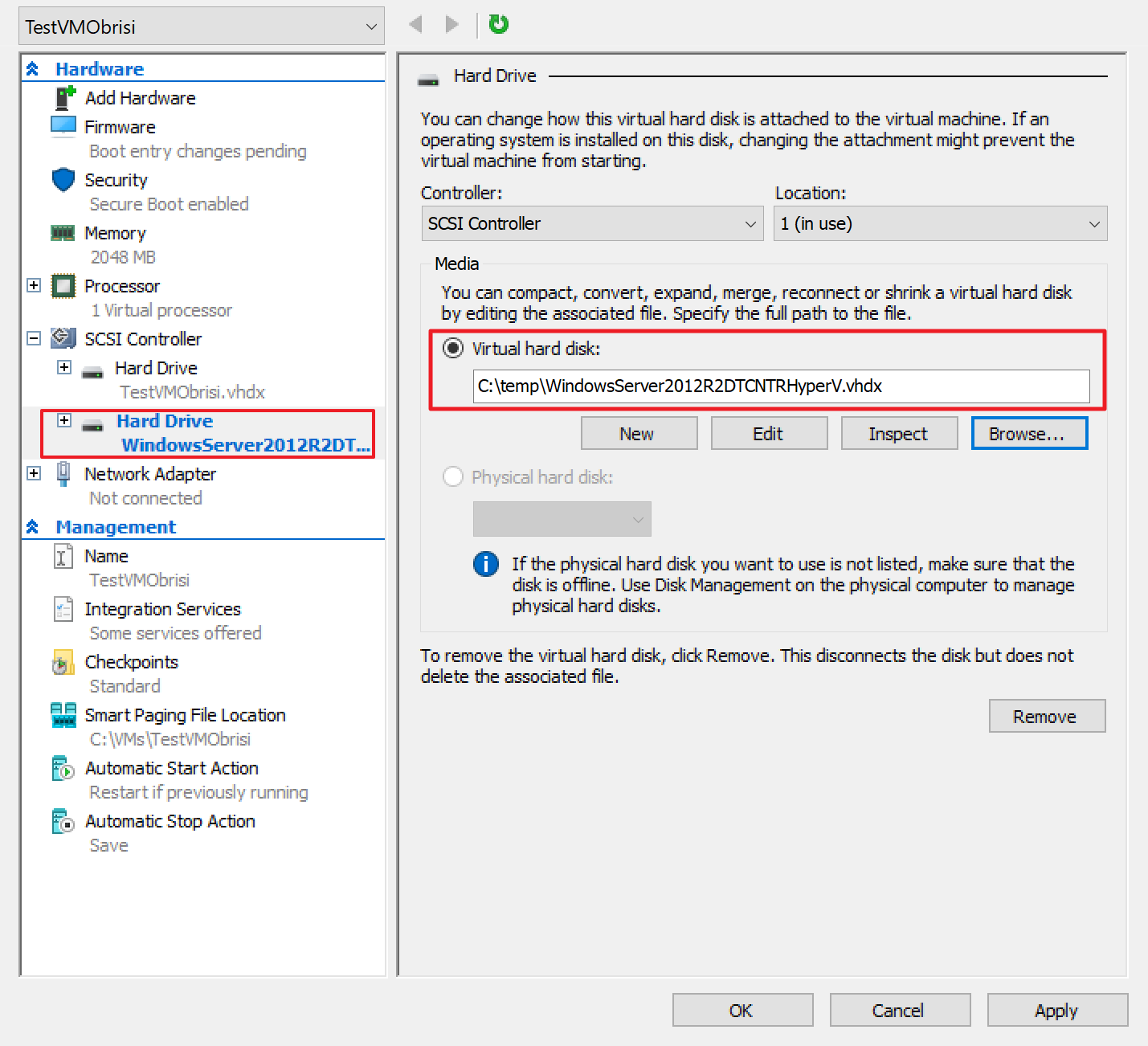 Convert Hyper-V VHDX to VHD | IT Blog