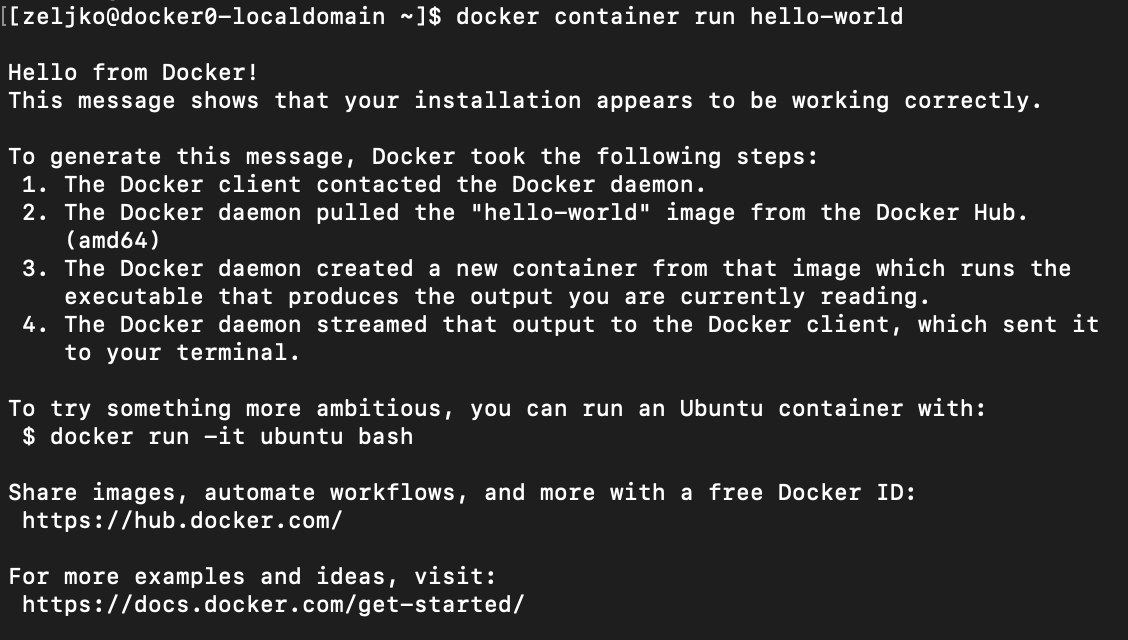 Run docker daemon windows. Centos-контейнер. Execute the following Commands.