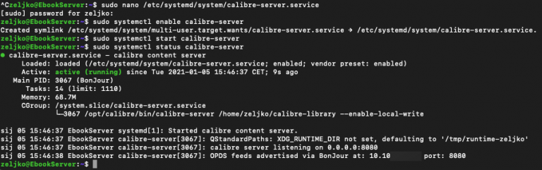 how to run calibre server windows