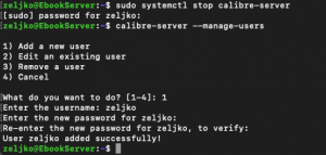 how to make a calibre server