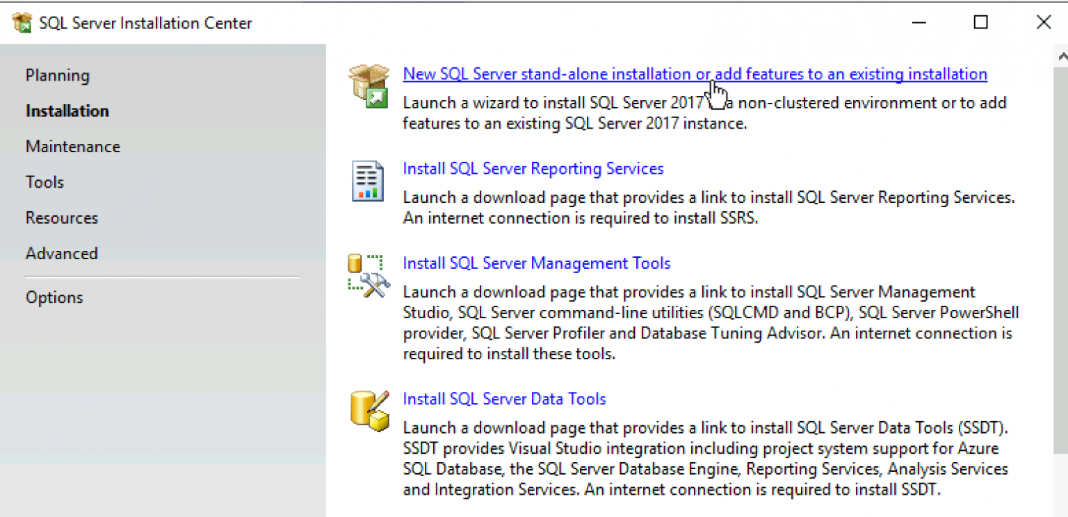 Install links. Установка SQL Server 2017. SQL 2019. Standalone installer si. Системные требования SC DPM 2019.