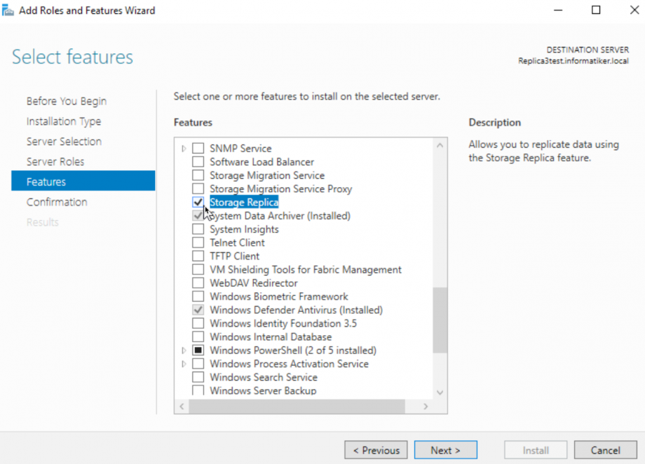 How to create Server to Server Storage Replica | IT Blog